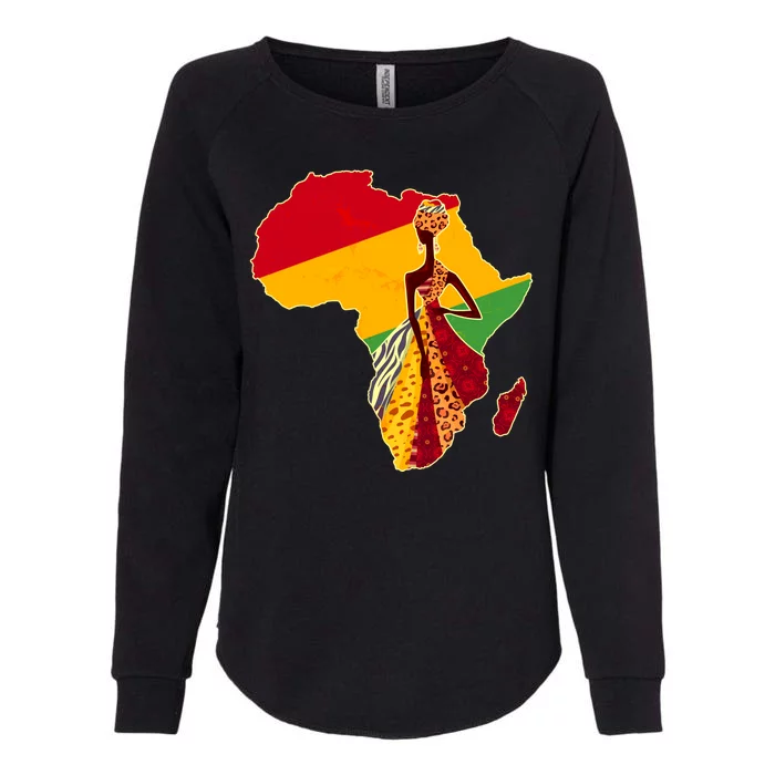 Stylish African Woman In Traditional Clothes Colors Womens California Wash Sweatshirt