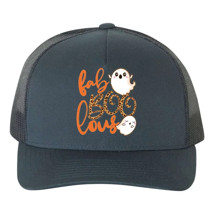 Stylish leopard Halloween Fab-BOO-lous Ghost Yupoong Adult 5-Panel Trucker Hat