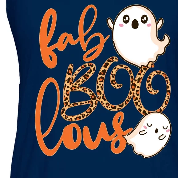 Stylish leopard Halloween Fab-BOO-lous Ghost Ladies Essential Flowy Tank