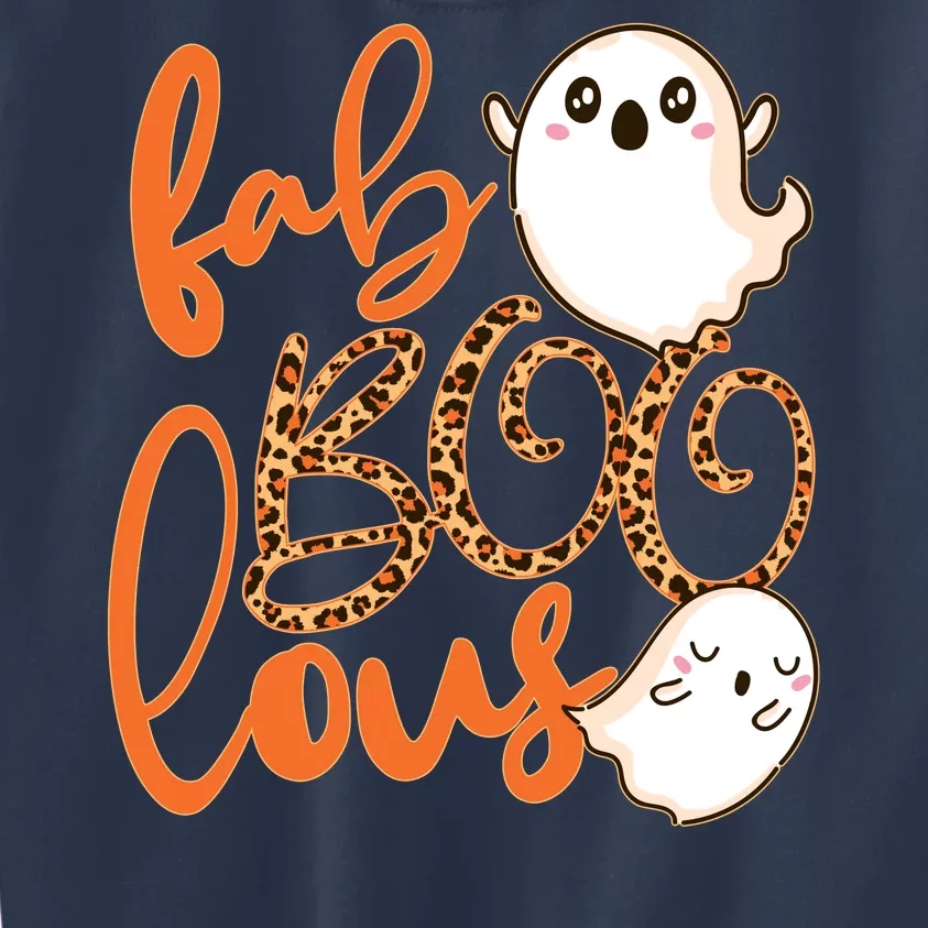 Stylish leopard Halloween Fab-BOO-lous Ghost Kids Sweatshirt