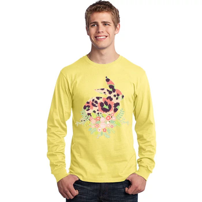 Stylish Leopard Pattern Easter Bunny Long Sleeve Shirt