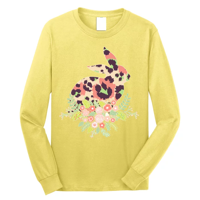 Stylish Leopard Pattern Easter Bunny Long Sleeve Shirt