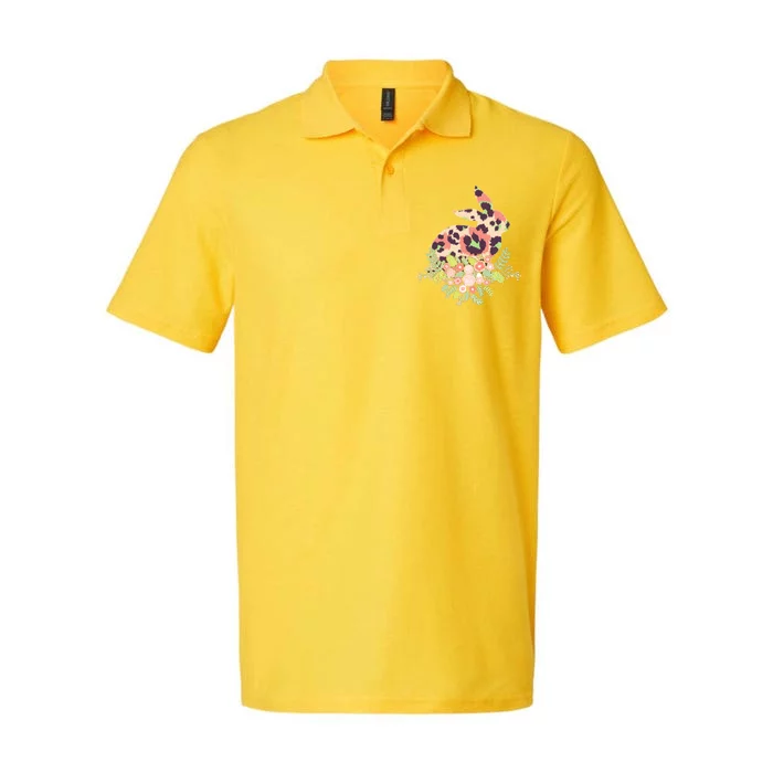 Stylish Leopard Pattern Easter Bunny Softstyle Adult Sport Polo