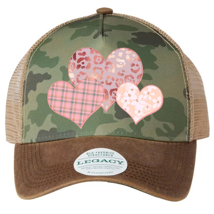 Stylish Pattern Hearts Legacy Tie Dye Trucker Hat