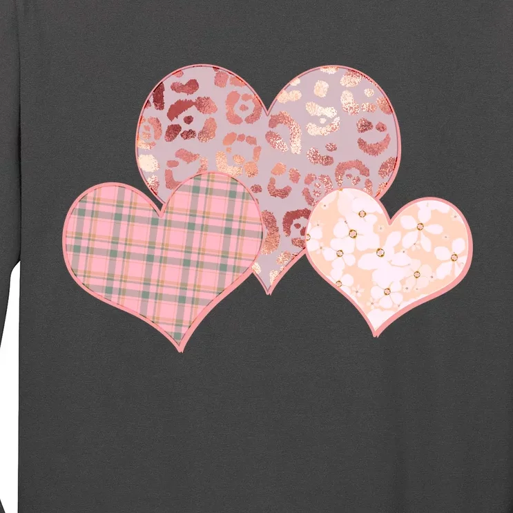 Stylish Pattern Hearts Long Sleeve Shirt