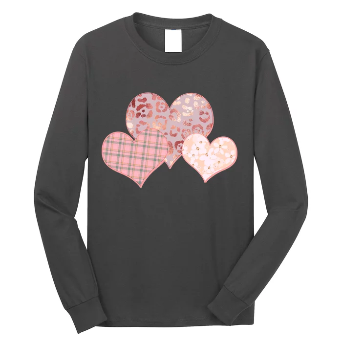 Stylish Pattern Hearts Long Sleeve Shirt
