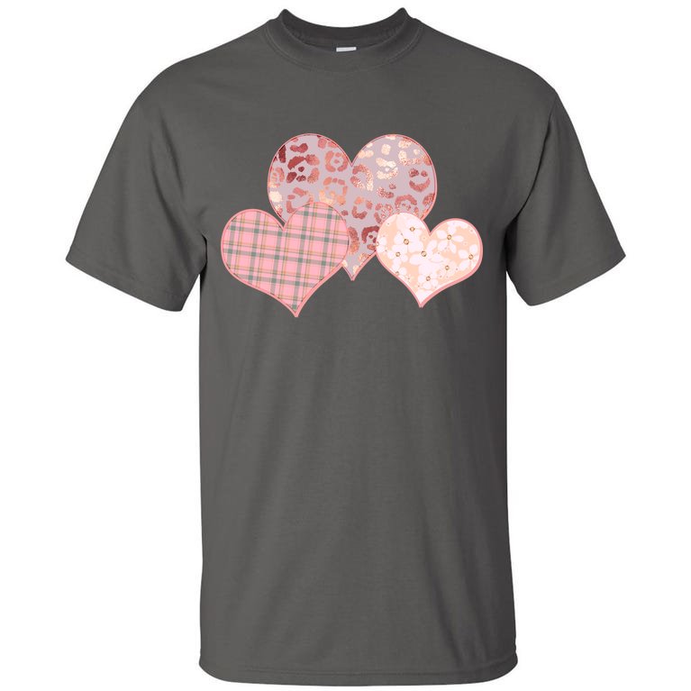 Stylish Pattern Hearts Tall T-Shirt