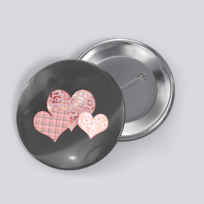 Stylish Pattern Hearts Button