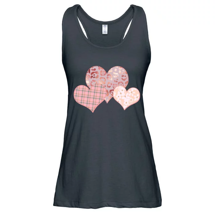 Stylish Pattern Hearts Ladies Essential Flowy Tank