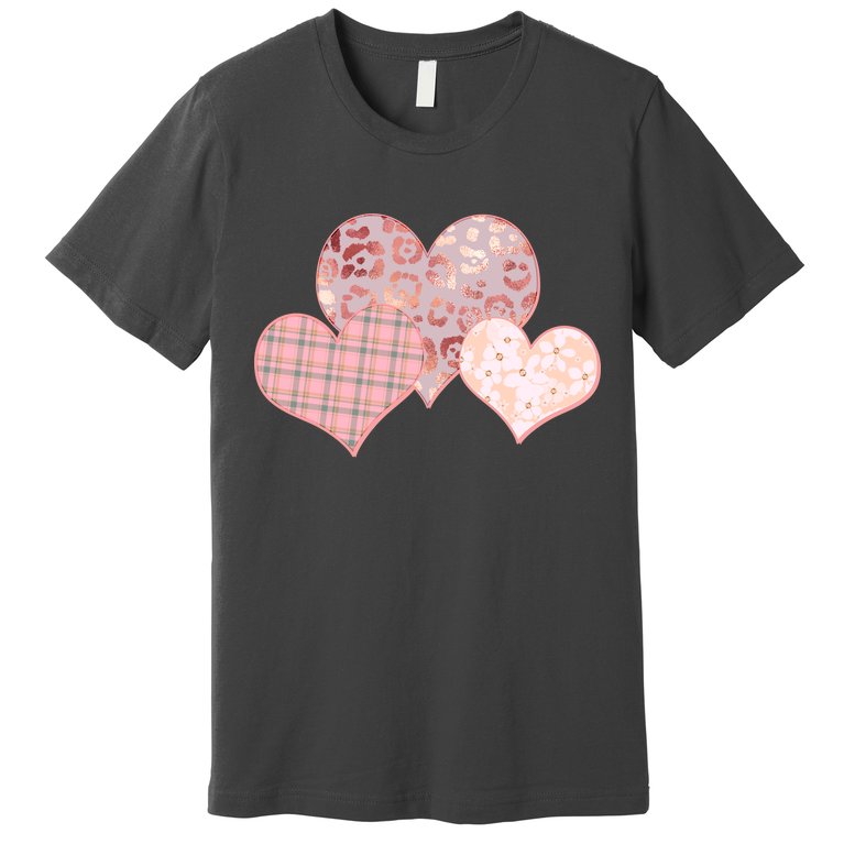 Stylish Pattern Hearts Premium T-Shirt