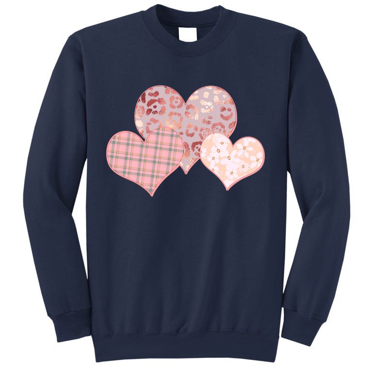 Stylish Pattern Hearts Sweatshirt