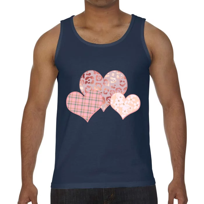 Stylish Pattern Hearts Comfort Colors® Tank Top