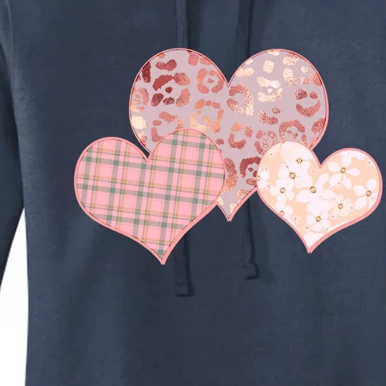 Stylish Pattern Hearts Women's Pullover Hoodie