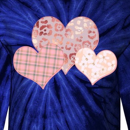 Stylish Pattern Hearts Tie-Dye Long Sleeve Shirt