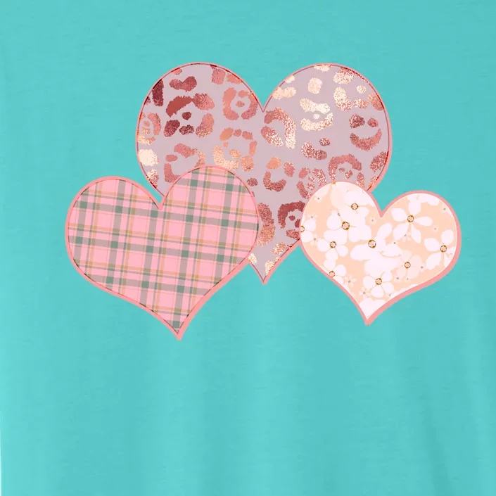 Stylish Pattern Hearts ChromaSoft Performance T-Shirt