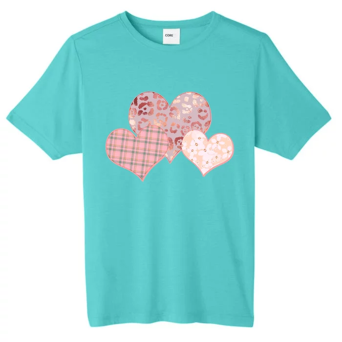 Stylish Pattern Hearts ChromaSoft Performance T-Shirt