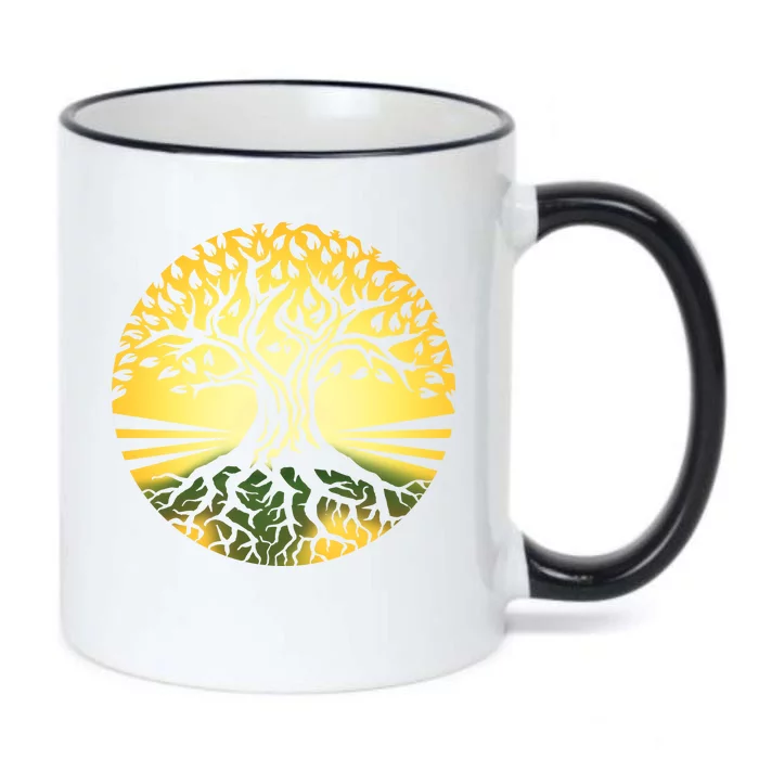 Stylized Druid Tree Black Color Changing Mug