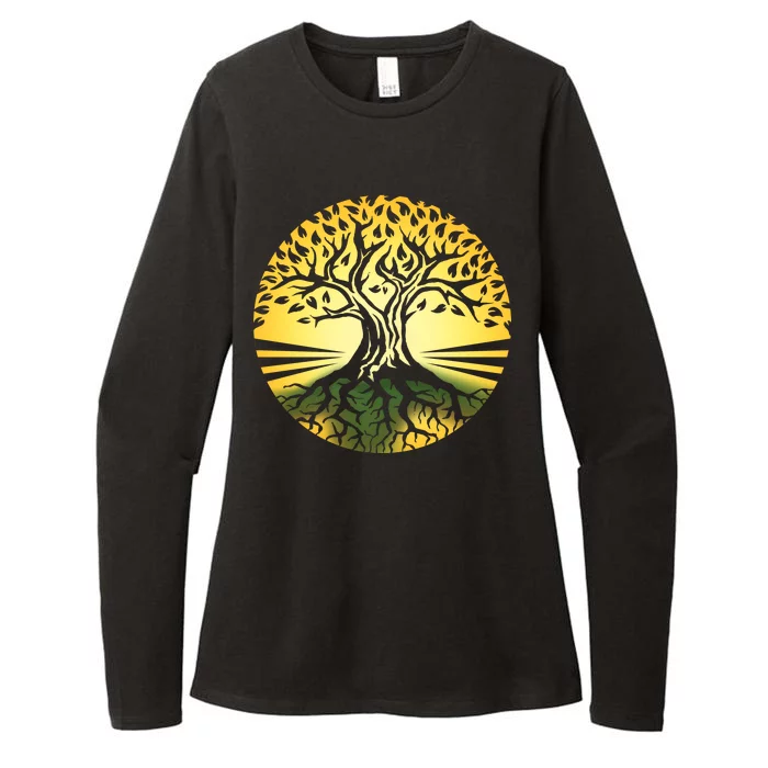 Stylized Druid Tree Womens CVC Long Sleeve Shirt