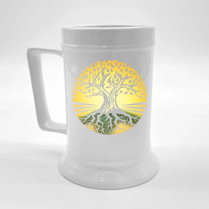 Stylized Druid Tree Front & Back Beer Stein