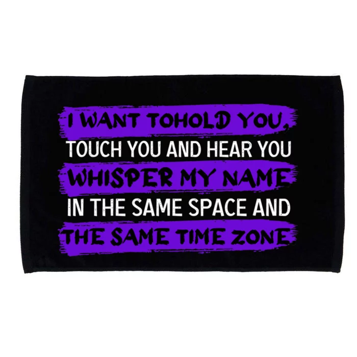 Same Time Zone Long Distance Relationship Couple Gift Microfiber Hand Towel