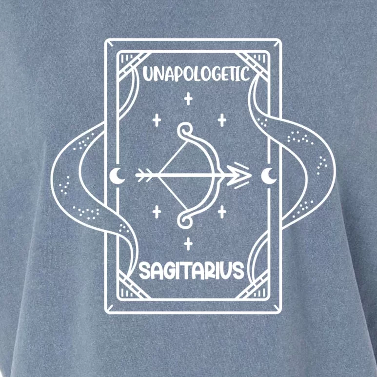 Sagittarius Tarot Zodiac Unapologetic Sagittarius Symbol Cool Gift Garment-Dyed Women's Muscle Tee