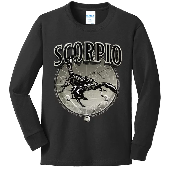 Scorpio Tee Zodiac Sign Scorpio Kids Long Sleeve Shirt