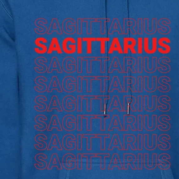 Sagittarius Trendy Zodiac Name Astrology Funny Gift Premium Hoodie