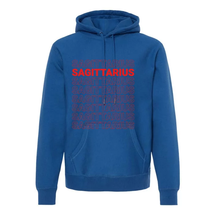 Sagittarius Trendy Zodiac Name Astrology Funny Gift Premium Hoodie