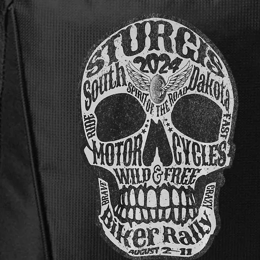 Sturgis Usa 2024 Skull Front Back South Dakota Biker Premium City Backpack