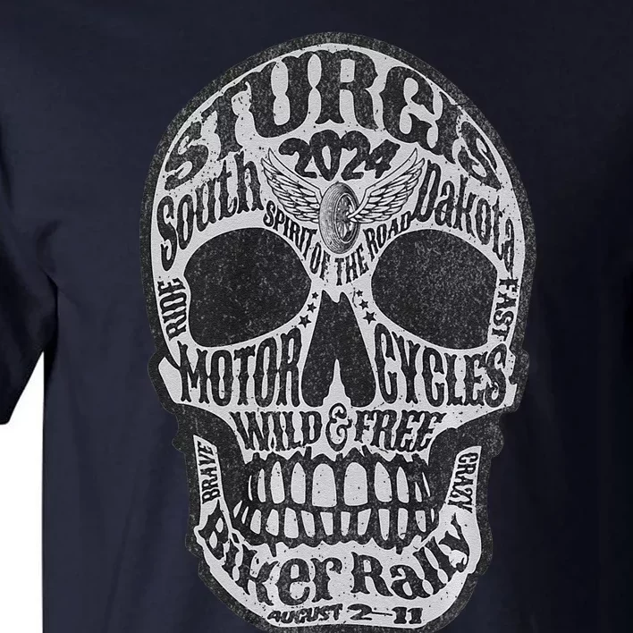 Sturgis Usa 2024 Skull Front Back South Dakota Biker Premium Tall T-Shirt