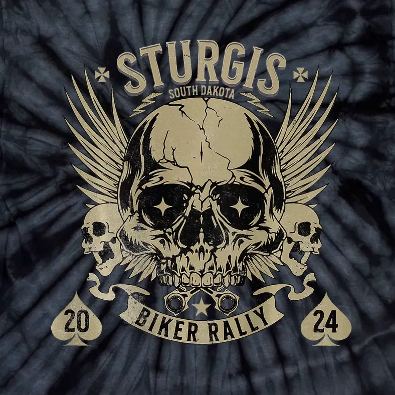 Sturgis Usa 2024 Skull South Dakota Biker Tie-Dye T-Shirt