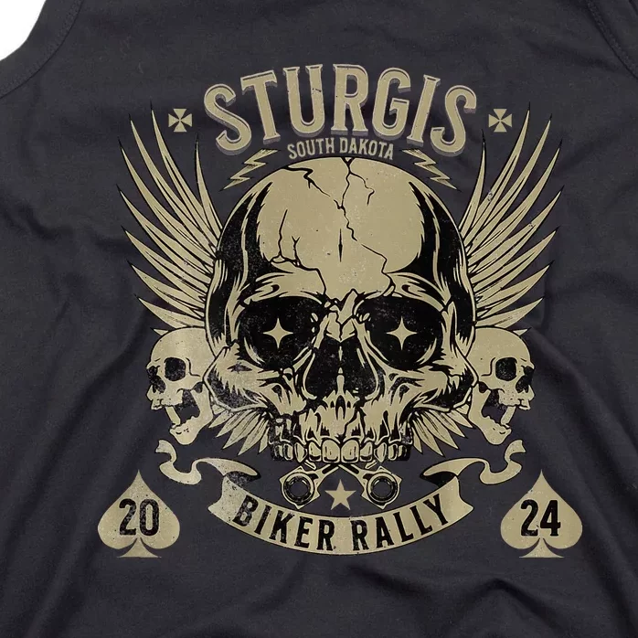 Sturgis Usa 2024 Skull South Dakota Biker Tank Top