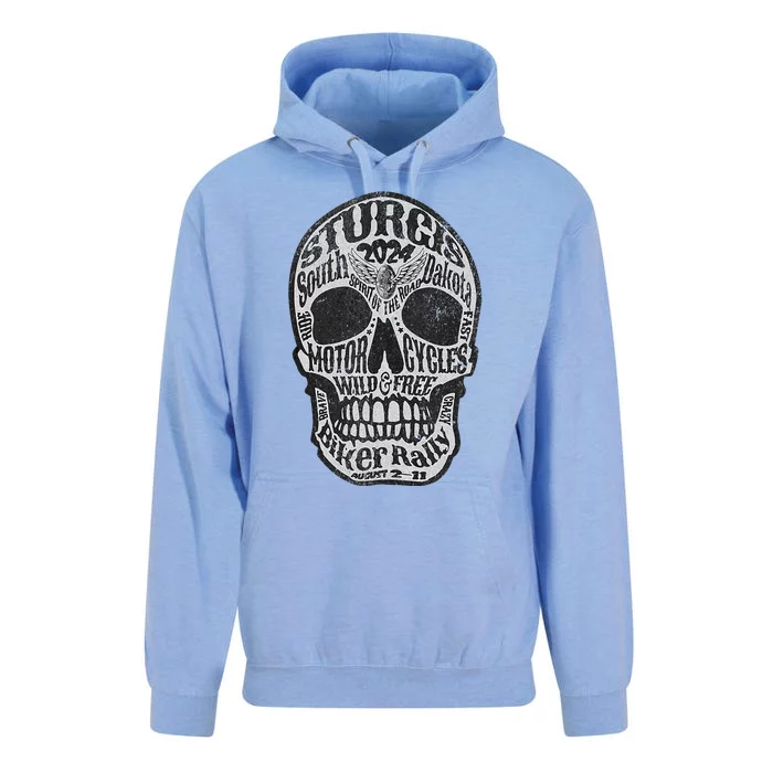 Sturgis Usa 2024 Skull South Dakota Unisex Surf Hoodie