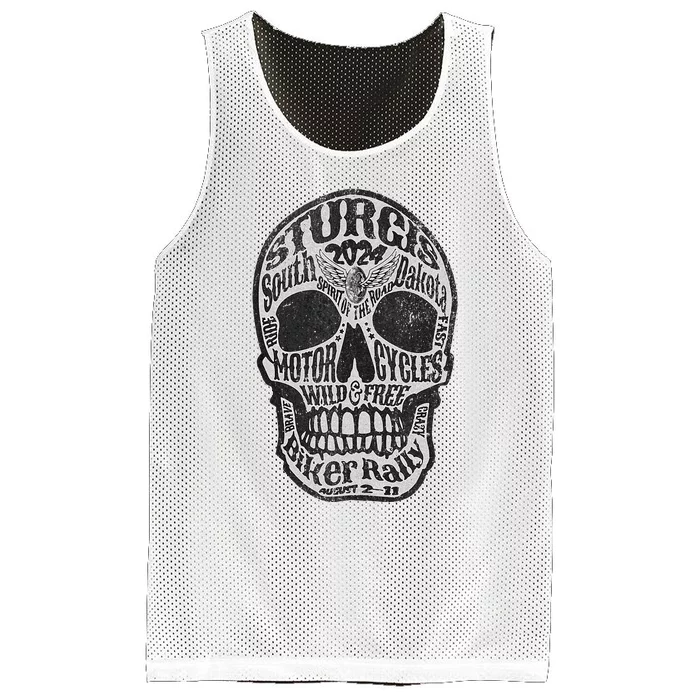 Sturgis Usa 2024 Skull South Dakota Mesh Reversible Basketball Jersey Tank