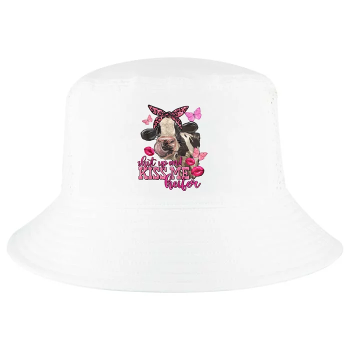 Shut Up And Heifer Cow Valentine's Day Couple Valentine Cool Comfort Performance Bucket Hat