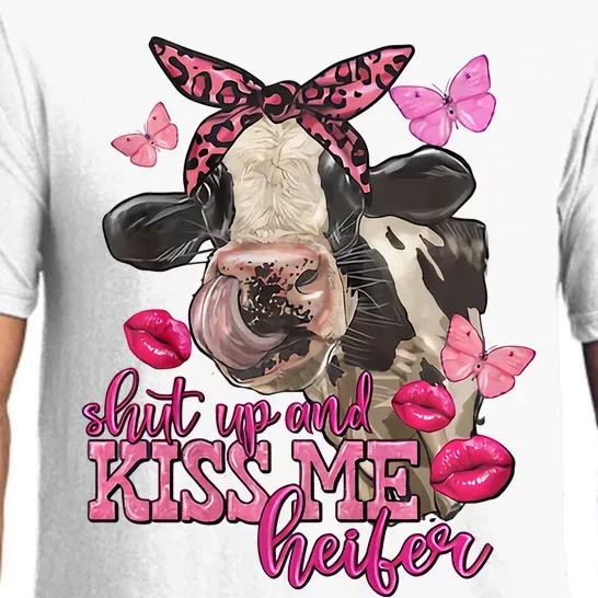 Shut Up And Heifer Cow Valentine's Day Couple Valentine Pajama Set