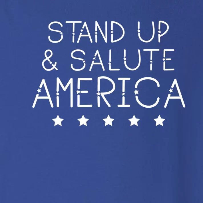 Stand Up And Salute America Support American Veterans Gift Toddler Long Sleeve Shirt