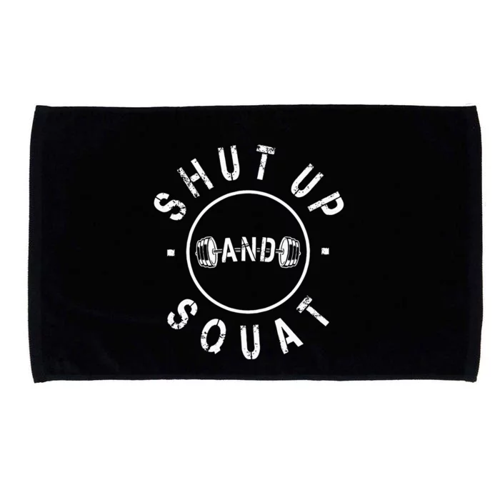 Shut Up And Squat Motivational Workout Microfiber Hand Towel