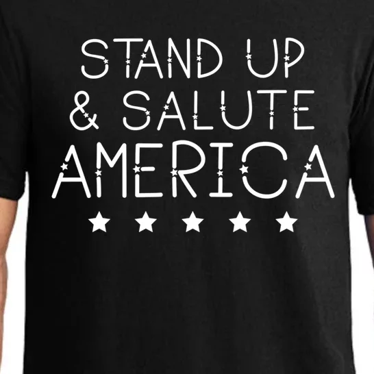 Stand Up And Salute America Support American Veterans Gift Pajama Set