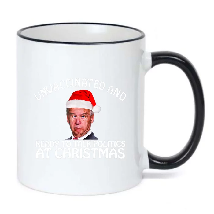 Santa Unvaccinated And Ready To Talk Politics At Christmas Black Color Changing Mug