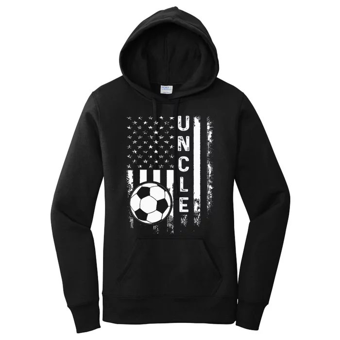 Soccer Uncle American Flag Vintage Christmas Xmas Women's Pullover Hoodie