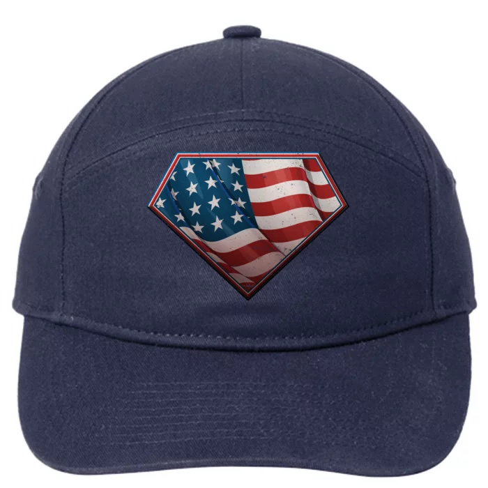 Super USA American Flag 7-Panel Snapback Hat