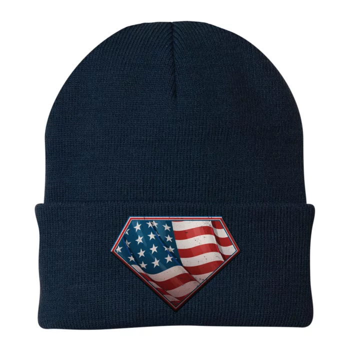 Super USA American Flag Knit Cap Winter Beanie