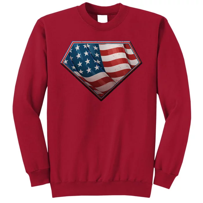 Super USA American Flag Tall Sweatshirt