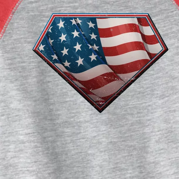 Super USA American Flag Toddler Fine Jersey T-Shirt