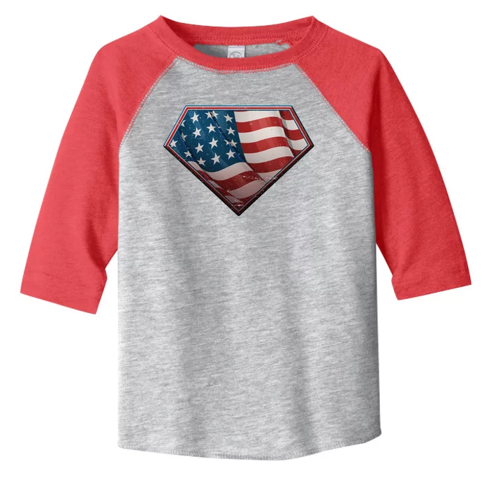 Super USA American Flag Toddler Fine Jersey T-Shirt