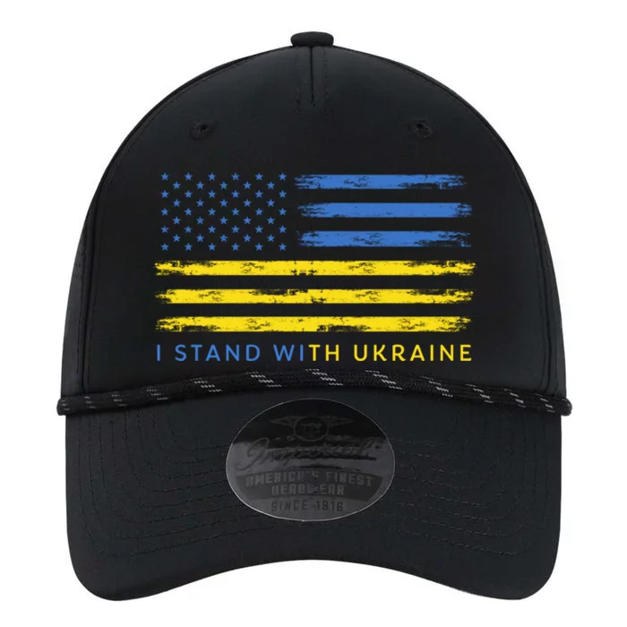 Support Ukrainian American Flag I Stand With Ukraine Gift Performance The Dyno Cap