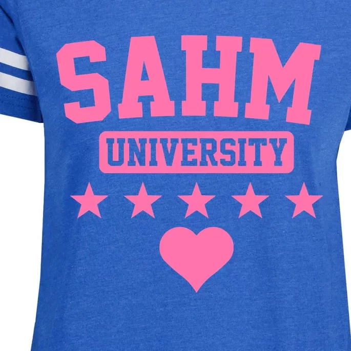 SAHM University Apparel Long Sleeve Enza Ladies Jersey Football T-Shirt