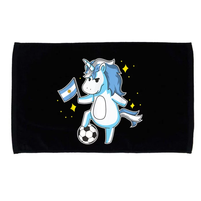 Soccer Unicorn Argentina Jersey Gift Argentinian Football Microfiber Hand Towel