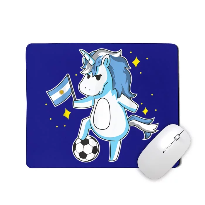 Soccer Unicorn Argentina Jersey Gift Argentinian Football Mousepad